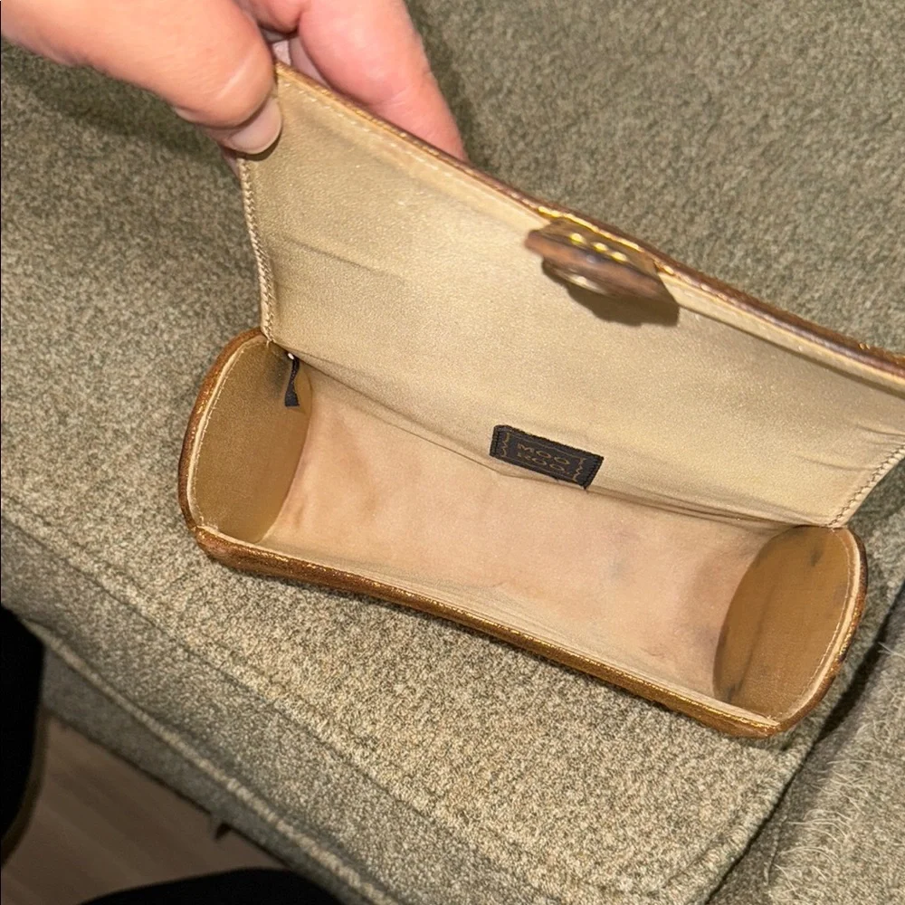 Moo Roo Gold Clutch with Sparkling Accents
